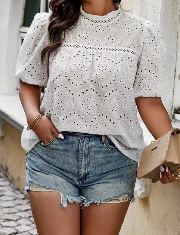 Bluza SHEIN CURVE, alb