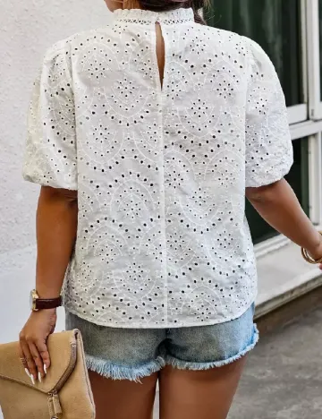 Bluza SHEIN CURVE, alb Alb