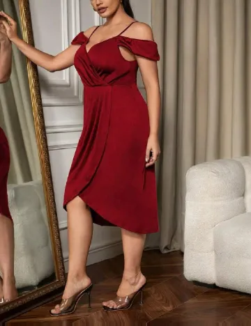 Rochie medie SHEIN CURVE, rosu