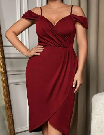 Rochie medie SHEIN CURVE, rosu