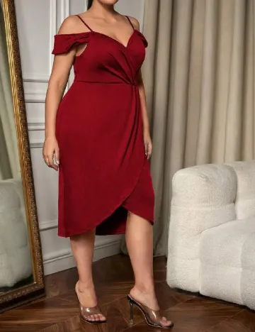 Rochie medie SHEIN CURVE, rosu