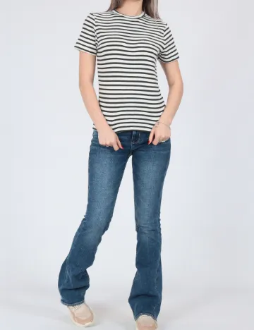 Tricou Jacqueline de Yong, alb/verde