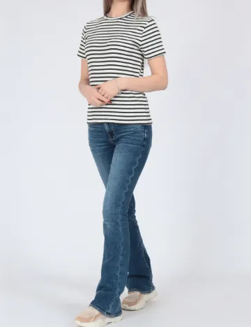Tricou Jacqueline de Yong, alb/verde