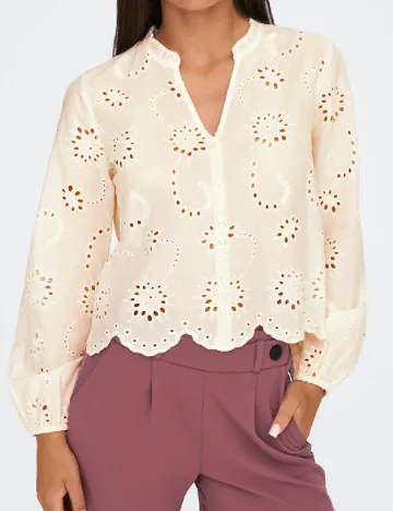 Bluza Jacqueline de Yong, crem Crem