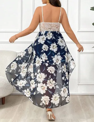Rochie medie SHEIN CURVE, albastru