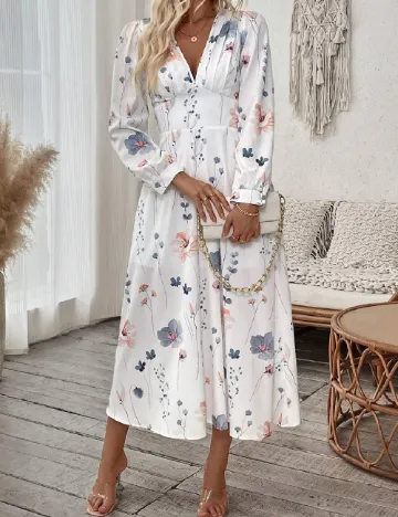 Rochie medie SHEIN, alb Alb