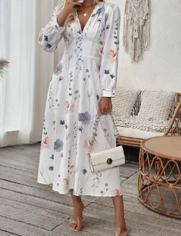 Rochie medie SHEIN, alb Alb