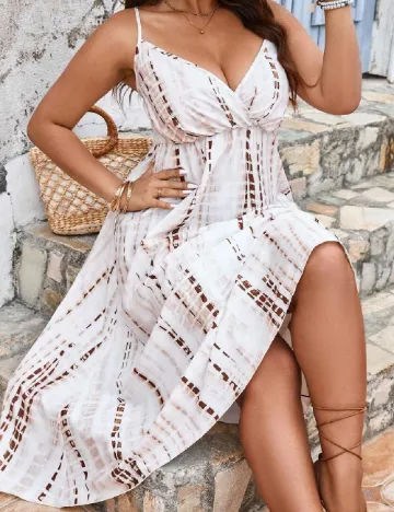 Rochie medie SHEIN CURVE, alb