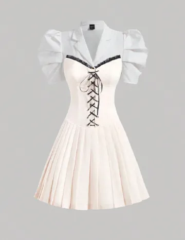 Rochie scurta SHEIN, crem Crem