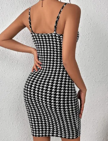Rochie scurta SHEIN, alb/negru