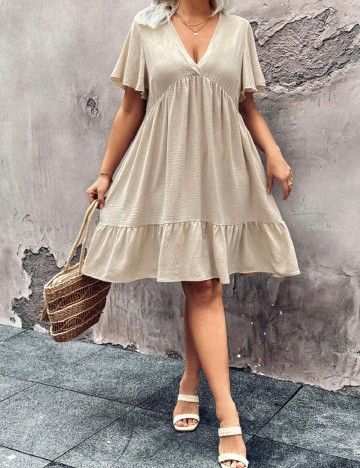 Rochie scurta SHEIN CURVE, crem