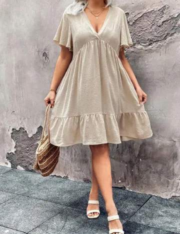 Rochie scurta SHEIN CURVE, crem