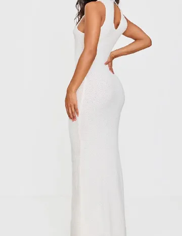 Rochie lunga PRETTYLITTLETHING, alb