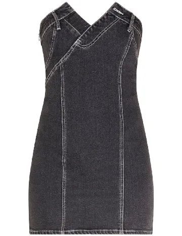 Rochie scurta PRETTYLITTLETHING, gri