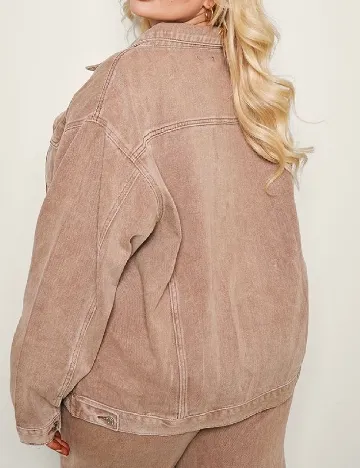 Jacheta Oversize PRETTYLITTLETHING Plus Size, maro