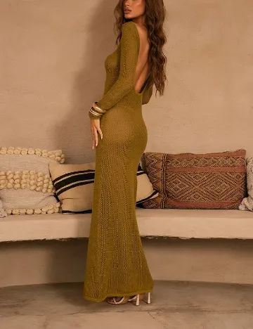 Rochie lunga PRETTYLITTLETHING, verde