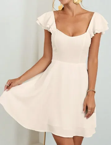 Rochie scurta SHEIN, crem Crem