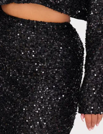 Top PRETTYLITTLETHING Plus Size, negru