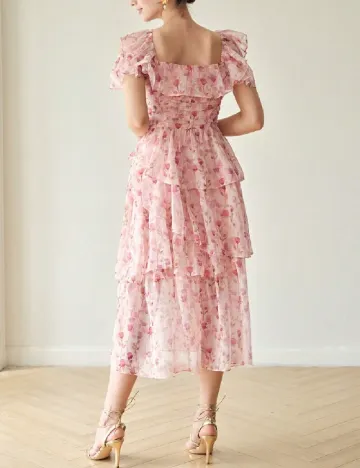 Rochie medie MOTF, floral print Floral print