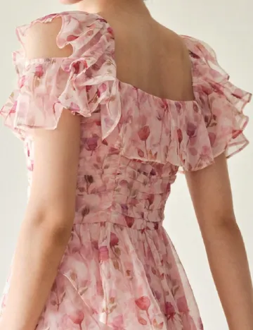 Rochie medie MOTF, floral print Floral print