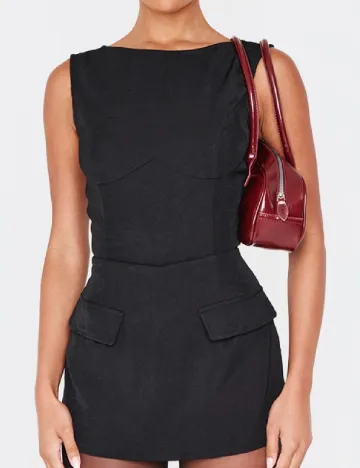 Salopeta PRETTYLITTLETHING, negru