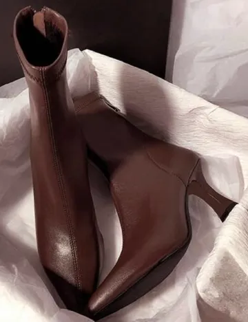 Botine SHEIN, maro Maro