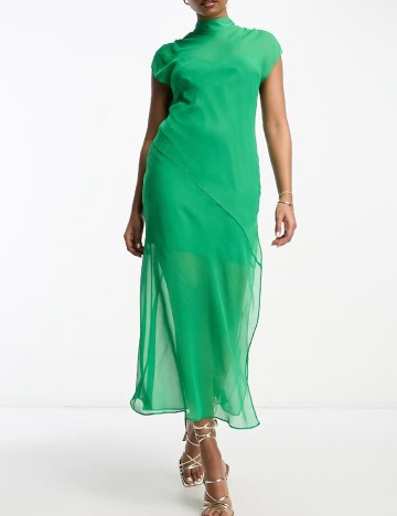 Rochie medie ASOS, verde