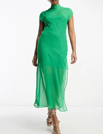 Rochie medie ASOS, verde Verde