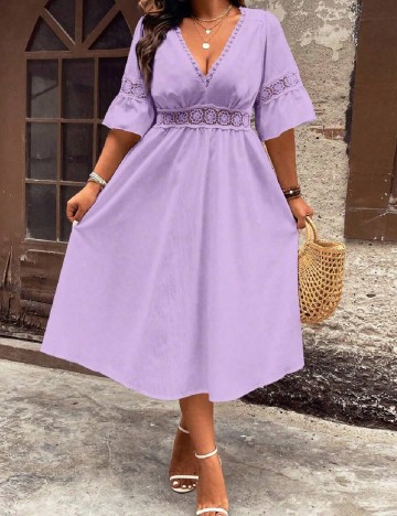 Rochie lunga SHEIN CURVE, roz