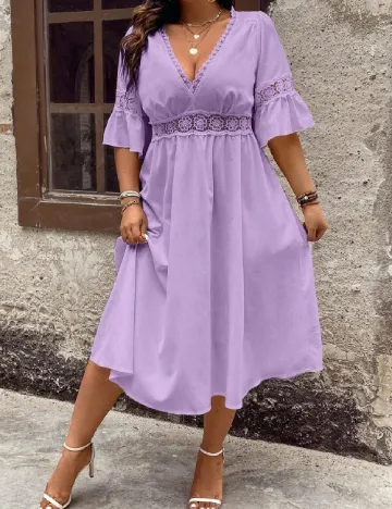 Rochie lunga SHEIN CURVE, roz
