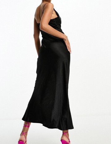 Rochie medie Parallel Lines, negru