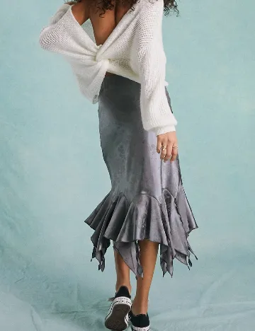 Fusta Miss Selfridge, gri Gri