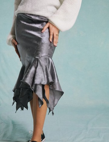 Fusta Miss Selfridge, gri