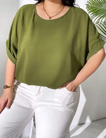 Bluza SHEIN CURVE, verde