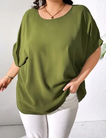 Bluza SHEIN CURVE, verde