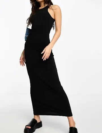 Rochie lunga Stradivarius, negru Negru