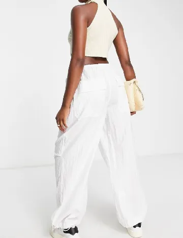 Pantaloni Top Shop, alb Alb