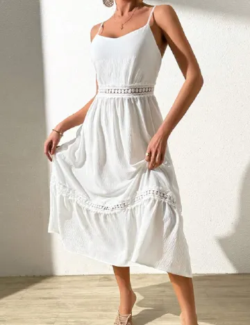 Rochie medie SHEIN, alb Alb