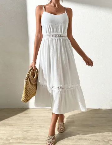 Rochie medie SHEIN, alb Alb