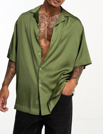 Camasa ASOS, verde