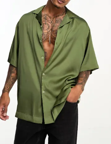 Camasa ASOS, verde Verde