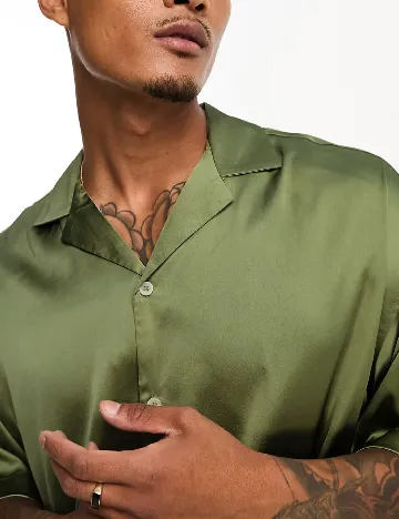 Camasa ASOS, verde Verde