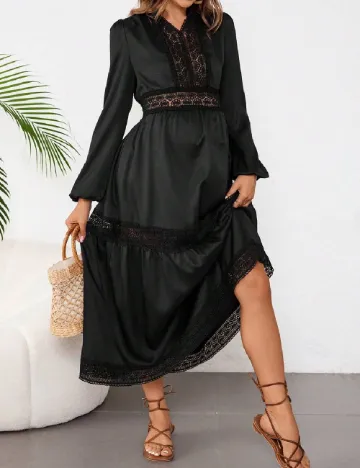 Rochie lunga SHEIN Maternity, negru