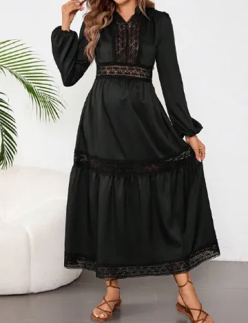 Rochie lunga SHEIN Maternity, negru