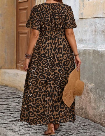 Rochie lunga SHEIN CURVE, animal print