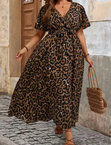 Rochie lunga SHEIN CURVE, animal print Animal print