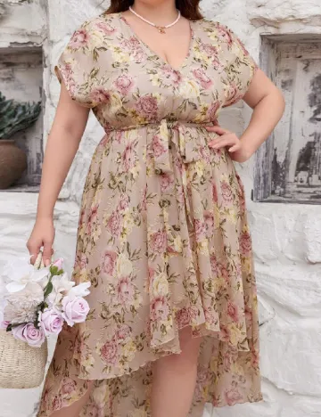 Rochie medie SHEIN CURVE, floral print