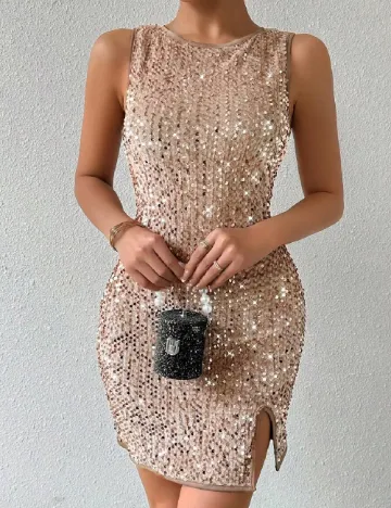 Rochie scurta SHEIN, maro Maro