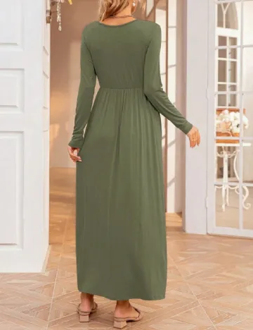 Rochie lunga SHEIN Maternity, verde