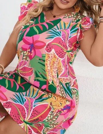 Rochie scurta SHEIN CURVE, mix culori